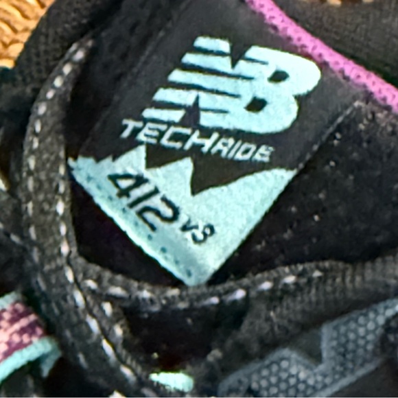 New Balance Black and Lavender Athletic Shoes 412 V3 - Picture 8 of 8